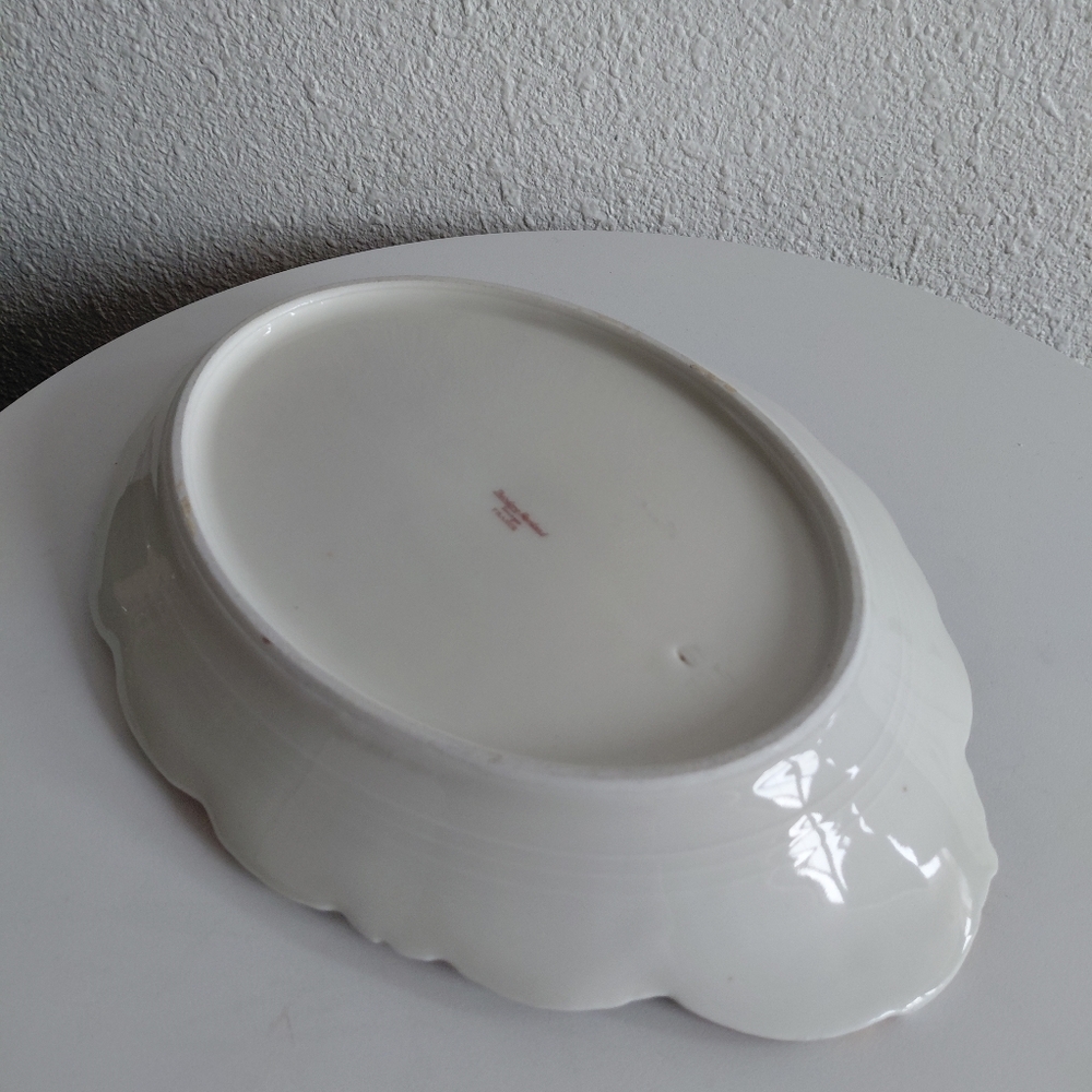 Limoge Teodor Haviland France Oval Serving  Porcelain  Floral Gold Trim Plate - Picture 13 of 16